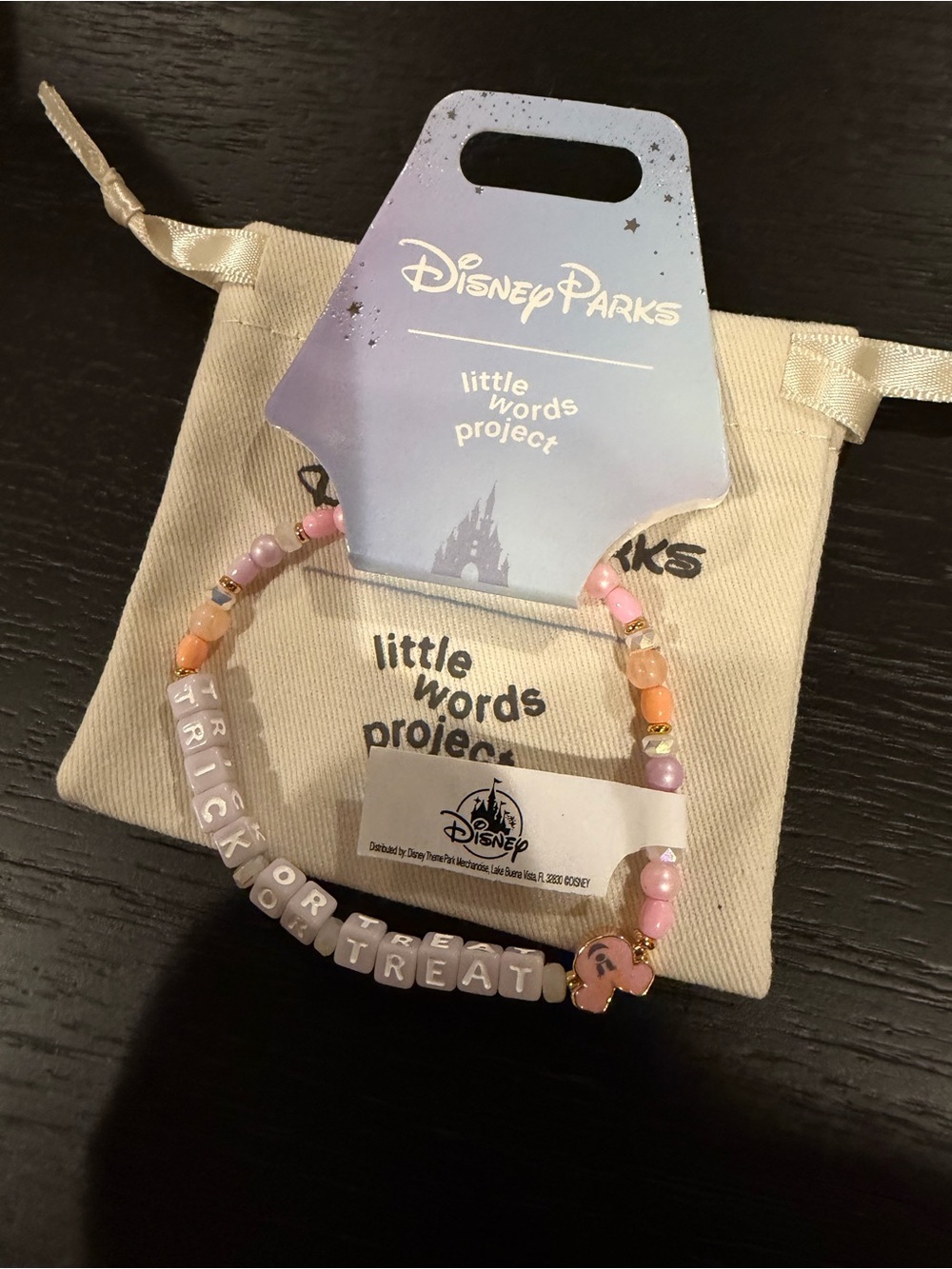 Disney little words project 'TRICK OR TREAT' Beaded Bracelet - Picture 2 of 2